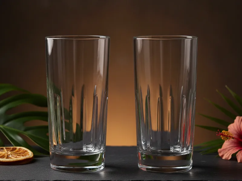 Pack de vasos highball de cristal sin plomo de Maia Botánicas.
